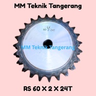Sprocket RS 60 x 2 x 24 T Gear RS 60-2x24T Double Chain Gear Z 24T 24 T RS60 -2 60Z24 60x2x24T 60-2 