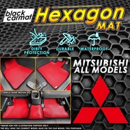[ MITSUBISHI ] Hexagon Rubber Mat For MITSUBISHI ASX, LANCER, TRITON, MIRAGE, OUTLANDER 7 SEATER, XP