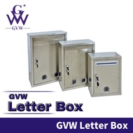 【GVW MAILBOX】Stainless Steel Locker Lock With Key Mail Box Outdoor Waterproof Letter Box Outdoor Wat