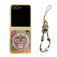 เคสโทรศัพท์สร้อยข้อมือแม่เหล็กเด็กร้องไห้น่ารักสำหรับ Samsung Galaxy Z Flip 5 6 Z Flip6 ZFlip 6 ZFli