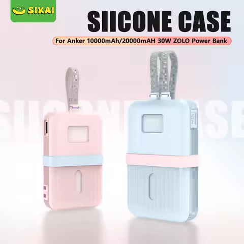 SIKAI Silicone Case for Anker 10000/20000mAh 30W/35W Power Bank Protective Cover for Anker Laptop Po