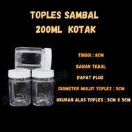 200ml Square Sambal Jar (unit) Jam Jar Spice Jar
