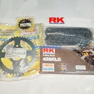 RK 428KLO ORING CHAIN + SPROCKET (BENELLI RFS150)