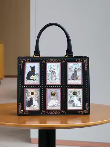2025 High-end fashion summer new handbag female bag niche design Tarot tile tote bag large capacity 