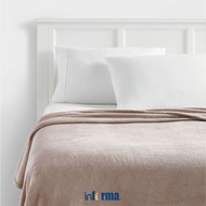 Informa 150X200 cm Solid Microfiber Blanket - Chocolate Choco Blanket Body Warming Cloth Bed Accesso