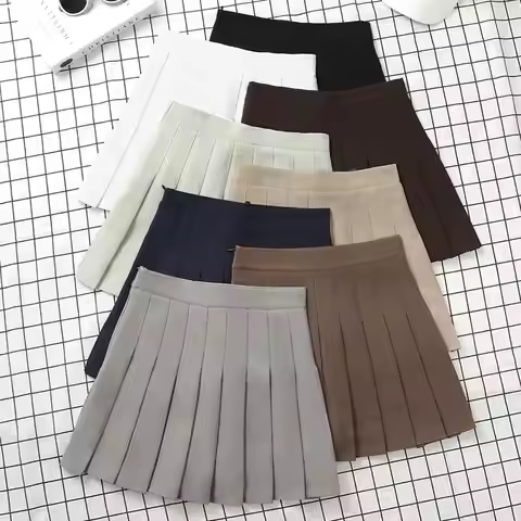 High Waist Brown Skirt Women's Summer Faion 2023 Ciwalk f-length Skirts Embroidered PVC Fabric Other