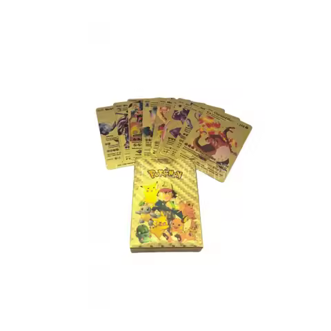 Baokemeng hot Pokemon board game card gold foil card silver foil black foil collection card cross po