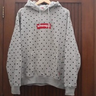 supreme x cdg polkadot box logo hoodie