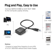 !! !️RCHMDSHPE-yield USB 3.0 to SATA Adapter Cable for 3.5 2.5 Inch HDD SSD 40cm - ZD0004