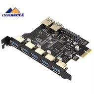 PCI-E USB 3.0 7 Ports Expansion Card with 15pin  Power Connector PCIE X1 USB3.0 Adapter 5Gbps