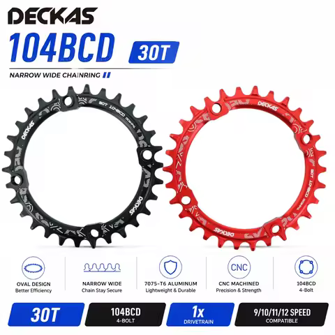 Deckas 104BCD Chainring Round Bike 30T Tooth MTB Bike Mountain Bike Chain Ring Chainwheel 104 BCD 30