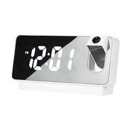 USB Rotated Snooze Thermometer Digital Alarm Mirror Projection