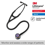 3M Black Tube, Rainbow Finish Chespiece, Black Stem Cardiology IV 6165, 3M Littmann Stethoscope