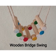 Wooden Bridge Swing For Sugar Glider 小宠原木吊床秋千蜜袋鼯玩具Buaian Jambatan Kayu Untuk Sugar Glider