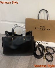 ✨Free SF Shipping | Coach Black Leather Rogue Satchel Bag