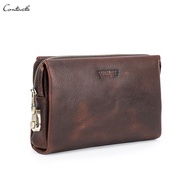 Genuine Leather Password Design Men Clutch Men Handbag Wristlet Large Capacity Clutch