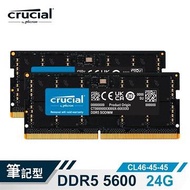 美光 Crucial NB-DDR5 5600/24G筆記型RAM CT24G56C46S5