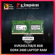 Glel KINGSTON 8GB DDR4-2400MHz NON-ECC CL17 SODIMM 1RX8 KVR24S17S8/8 NOTEBOOK RAM