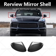 For Porsche 2018-2023 Cayenne 9YA  Replace Side Mirror Caps Carbon Fiber Rerview Mirror Shell  Left 