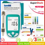 3In1 Multifunction Cholesterol Uric Acid Blood Glucose Meter Glucometer Kit Diabetes Gout Tester Blo