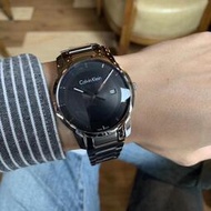 全新實拍CK手錶Calvin Klein簡單時尚基本款 圓形經典款男表 瑞士機芯腕錶 紳士風格藍寶石水晶錶鏡