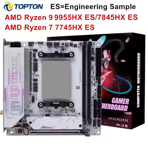 AMD NAS Motherboard Ryzen 9 9955HX ES 7845HX ES R7 7745HX ES 2*M.2 NVMe 4*SATA PCIe4.0X16 2.5G LAN W