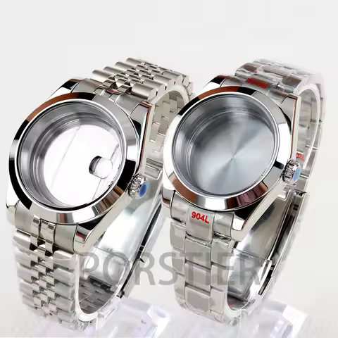 Silver 36mm/39mm Nh35 Case Solid 316L Stainless Steel Jubilee/Oyster Bracelet for Datejust Nh35 NH36