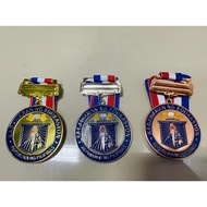 30 pieces 6cm. Kagawaran Medals with Blue, Red &amp; White Lace gold silver bronze.