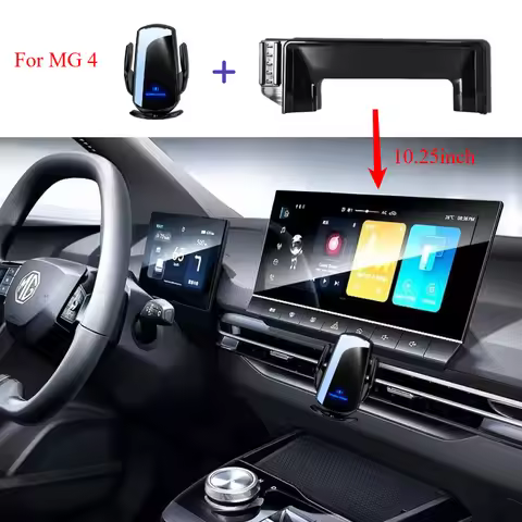 For MG 4 EV Car Phone Holder 2022 2023 2024 Screen Panel Fixed Bracket Base 15W Wireless Charging Ac
