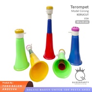 Cone funnel trumpet / new year trumpet / colorful plastic cone inflatable trumpet