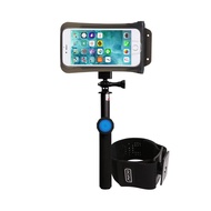 DICAPAC Action Floating Selfie Stick with BTooth Remote & WaterpfCases & Armband - Black