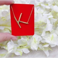 10k saudi gold initial pendant w/chain-1,000