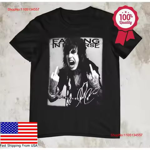 Falling In Reverse Ronnie Radke Black All Size T Shirt vintage Washed Stretched homme Soft designer 