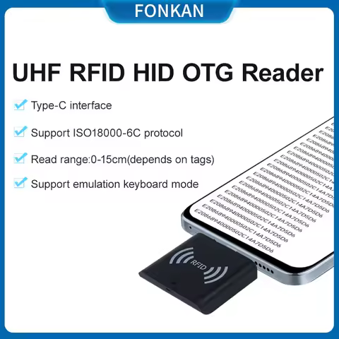 UHF RFID reader 860-960mhz type-c UHF RFID android reader with keyboard emulation HID mode OTG reade