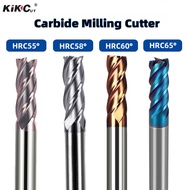 Carbide End Mill 4F Tungsten Steel Milling Cutter Nano Coating HRC55°/58°/60°/65° Cnc Cutting Tool