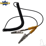 TOPSTORED Anti-Static ESD Grounding Cable, 2mm Black Coiled Cord, PU,Metal Male-to-Female 180cm / 71