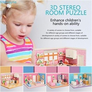 DWAYNE 3D Room Cardboard, Cardboard Kitchen 3D Room Model Puzzle Toys, Stereo Room Puzzle Handmade B