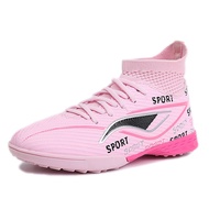 Children's High-Top Spiked Football Boots Training Shoes Size 31-40 u