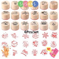 SUSANS 6pcs/set Blessing Greeting Words DIY Albums Stationery Happy Birthday Painting Drawing Suppli