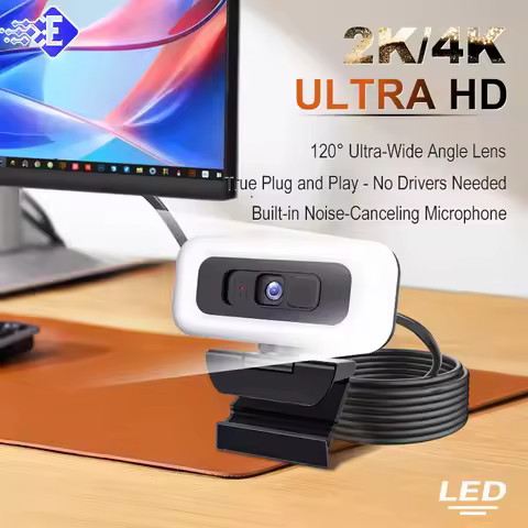 Portable Full HD 2K 4K Webcam PC Laptop Auto Focus Webcam Live Streaming Flexible With Microphone Li