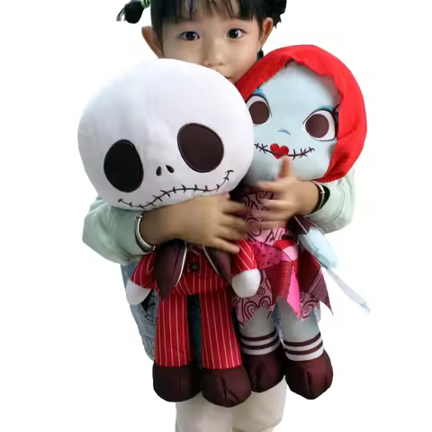 1piece 40cm Tim Burton’s Nightmare Before Christmas Sally and jack Plush Toys Halloween Stuffed Toys