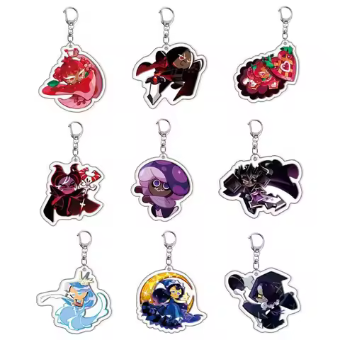 Cookie Run Kingdom Acrylic Game Related Products Keychain Jewelry Friend Fan Gift Bag Charms Souveni