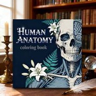 (24 Pages) 1 Book 7.87 X 7.87 Inch Adult Coloring Book - Human Anatomy Theme, Helps You Relax, Perfe