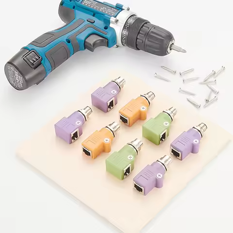 Industry Rotatable M12 8Pin X-type To RJ45 Adapter Ethernet Extension Connector 4Pin D-code 8Pin A-t