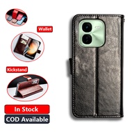 Classic Leather For Vivo iQOO Z9x Y37 Pro 5G Y200+ V2353A I2219 V2354A Wallet Vintage Folio Case Fli