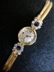 18k gold 積家 Jaeger LeCoultre 鑽石黃金機械錶金錶女錶復古中古董表 watch