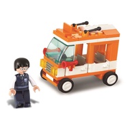 Sluban Bricks Town Small Bus Block M38 B0179 Orange Small Bus Car/ - Educational Toy