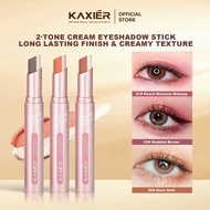 KAXIER Two-Tone Eyeshadow Stick - Pensel Eyeshadow 2 Warna (High Pigment & Waterproof) 3.8g