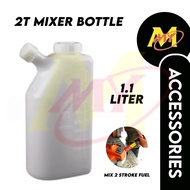 MY Botol 2T Mixing Oil 2T Bottle 25:1/ 30:1 / 50:1 Botol Campuran Minyak 2T 1100ML 1.1L
