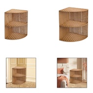 [tenlzsp0bc] 2 Tier Corner Storage Shelf Fashionable Organizer Compact Furniture for Room Living Roo